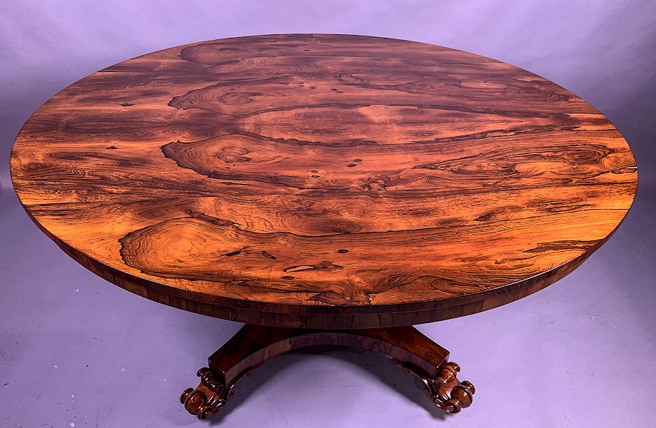 Superb William IV Rosewood Breakfast Dining Table