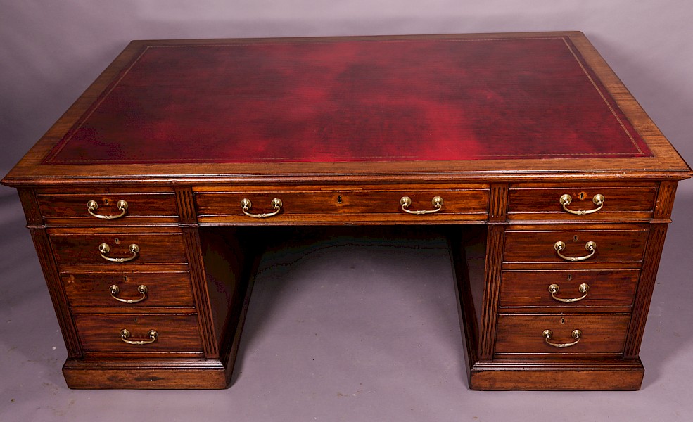 Large late Victorian Partners Desk
