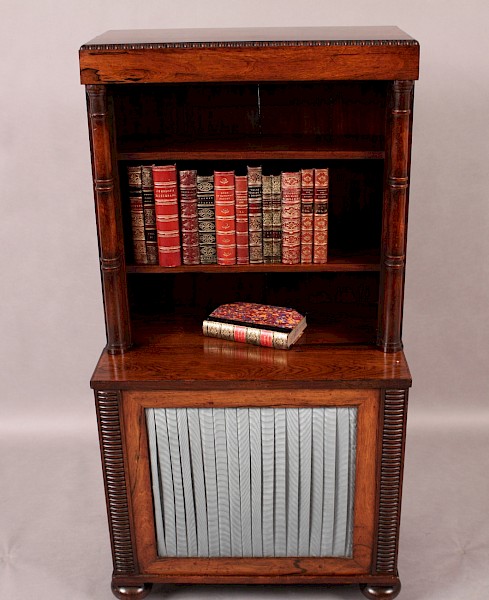 Regency Period Dwarf Bookcase Rosewood
