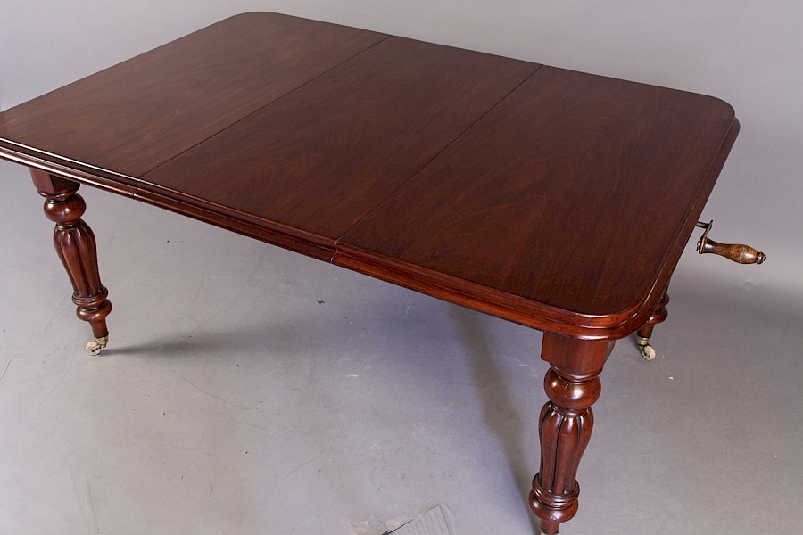 Victorian Extending Dining Table with One Leaf