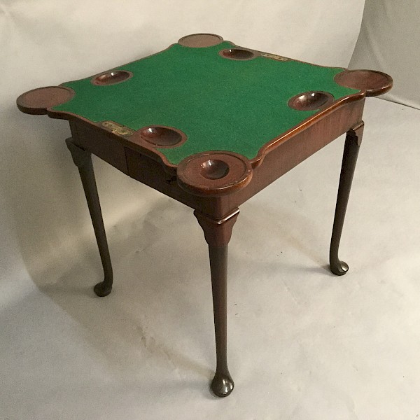 George II Pad Foot Games Table in Mahogany