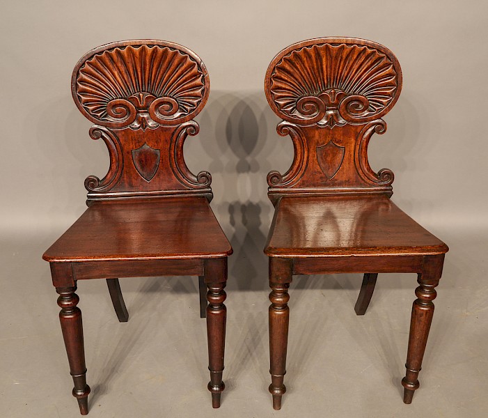 Pair of Georgian Hall Chairs