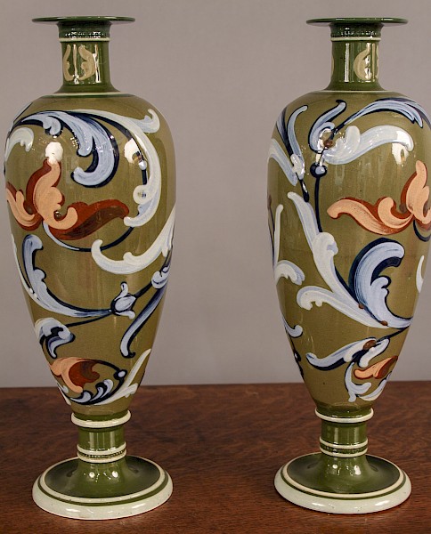Pair of Arts Vases Wardle c1890
