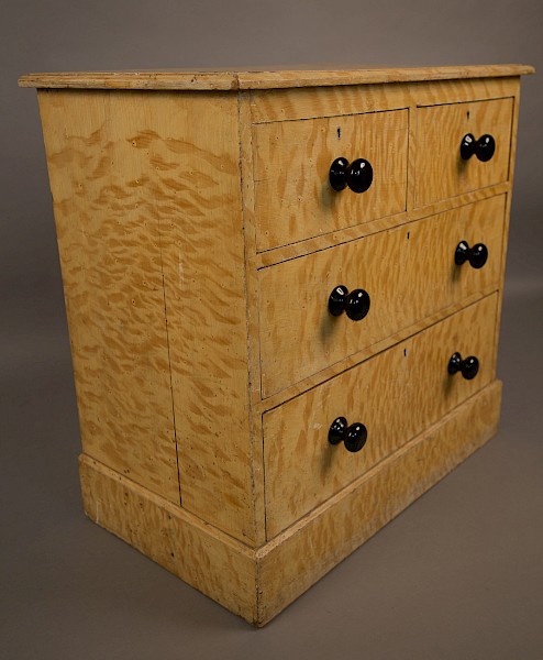 Rare Victorian Pine Chest Scrumbled