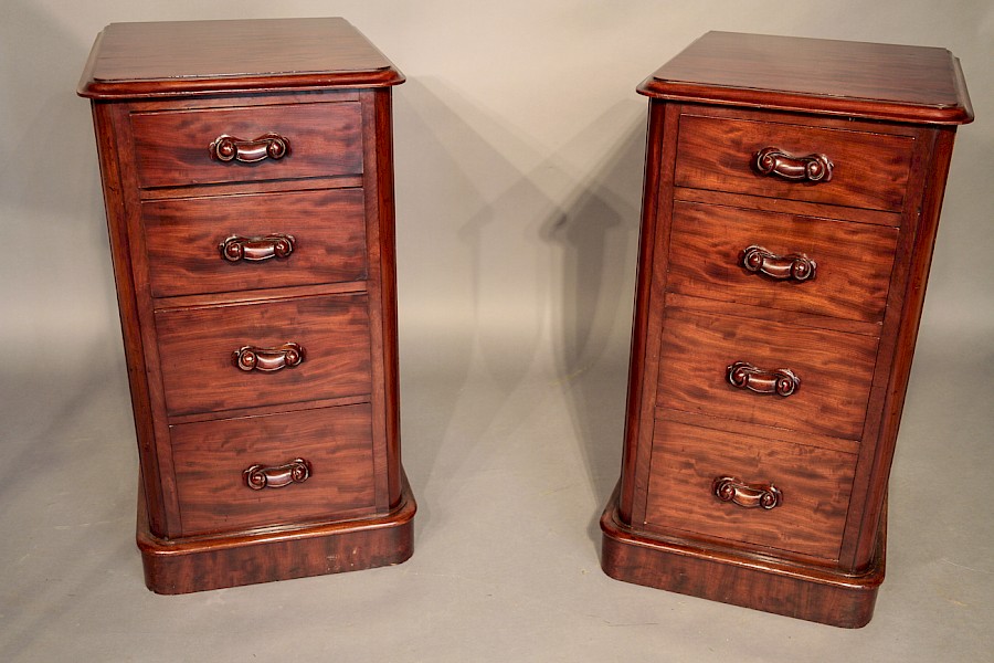 Pair of Victorian Mahogany Bedside Chests