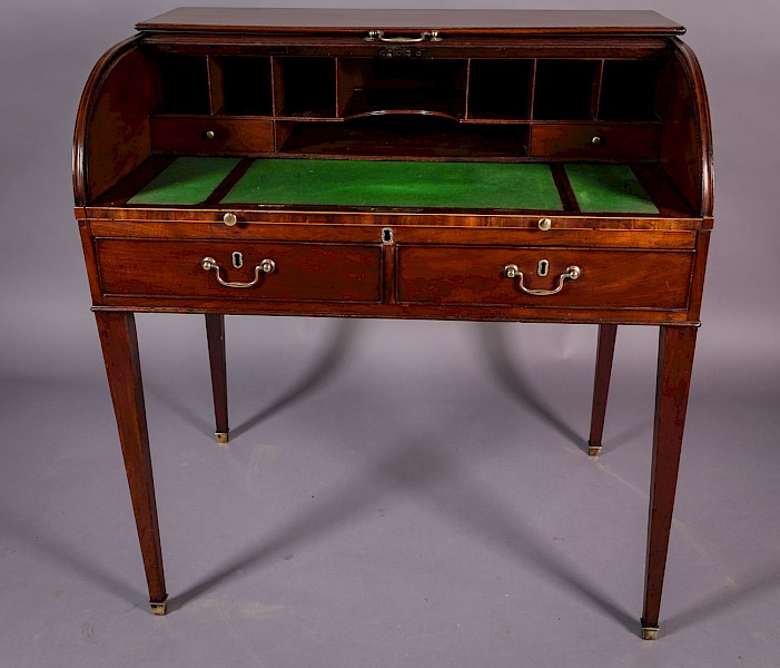 Georgian Tambour Front Desk