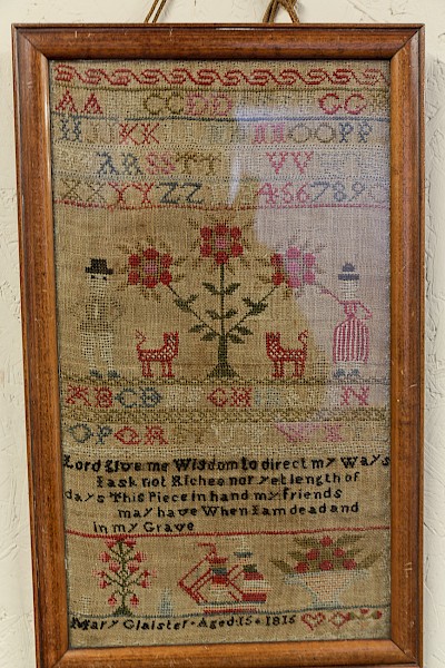 Sampler Mary Glaister aged 15  1815