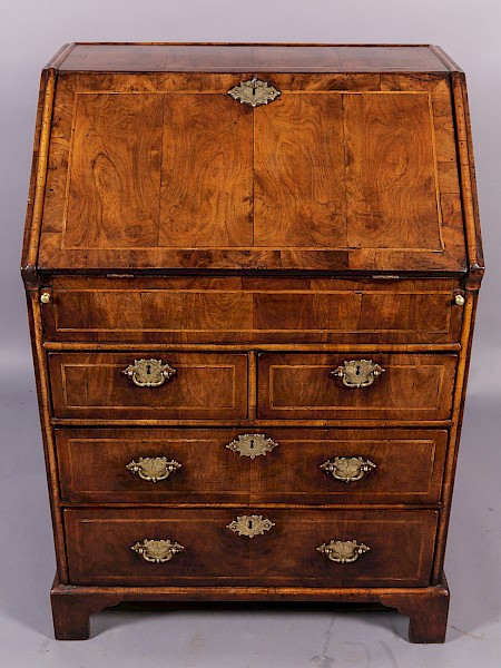 English Walnut bureau only 2ft 3 inches wide