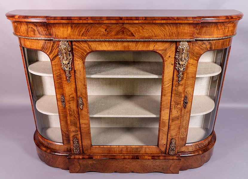 Victorian Burr Walnut Credenza with ormolu Mounts