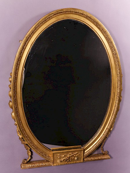 Overmantle Mirror Gilded 19th century