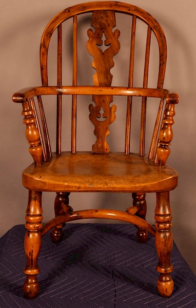 A Rare Childs Windsor Chair in Yew Wood