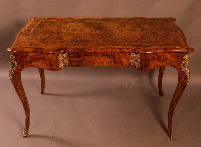 A Superb French Centre Table in Burr Walnut