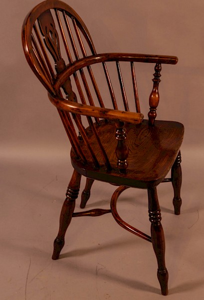 A Yew Wood Windsor Chair Rockley c 1840