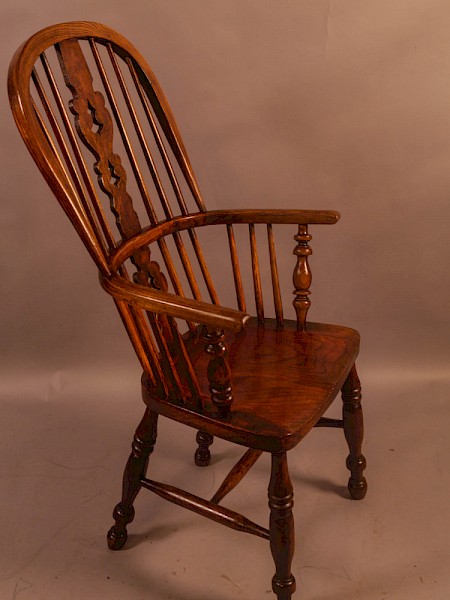 An Ash and Elm High Windsor Chair Allsop Worksop Maker