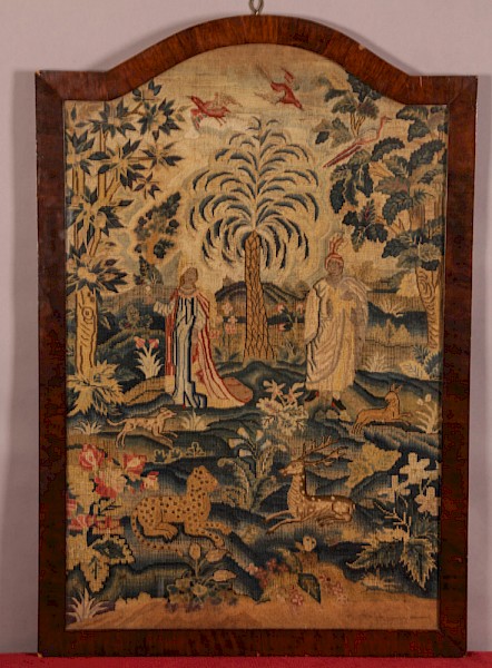 A superb 17th century Woolwork Panel