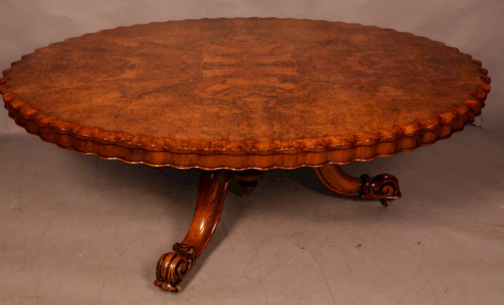 A Victorian Burr Walnut Coffee Table