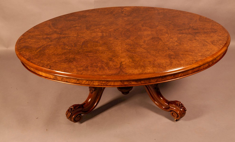 A Victorian Burr walnut Coffee Table