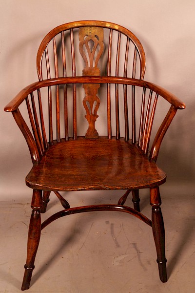 A Yew Wood Windsor Chair by William Wheatland Retford