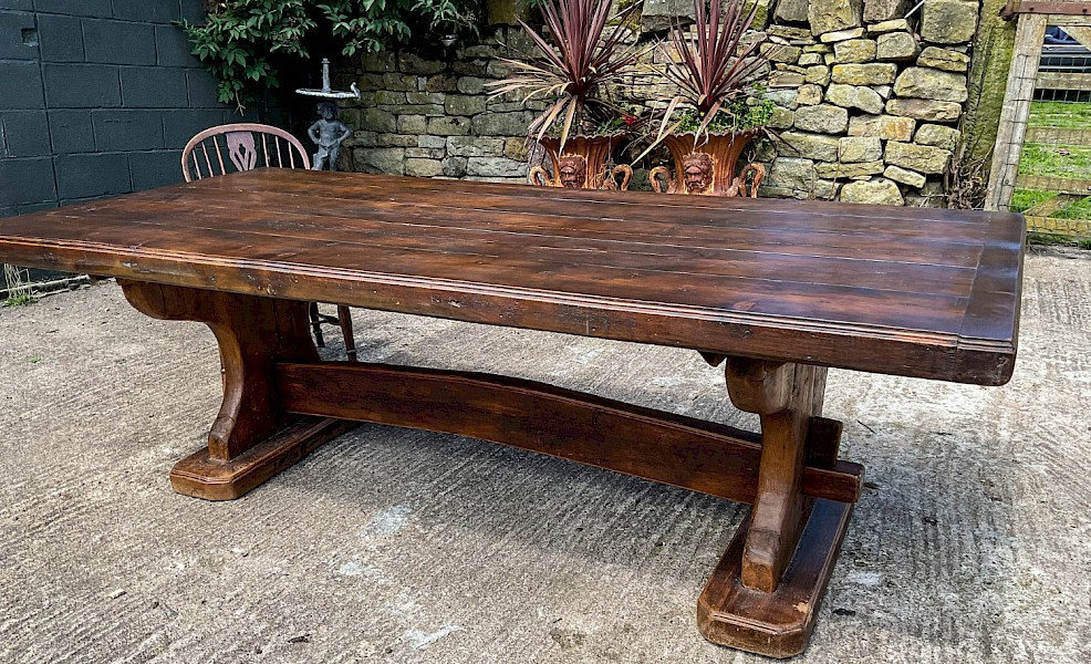 A Large Pine Refectory Table c 1900