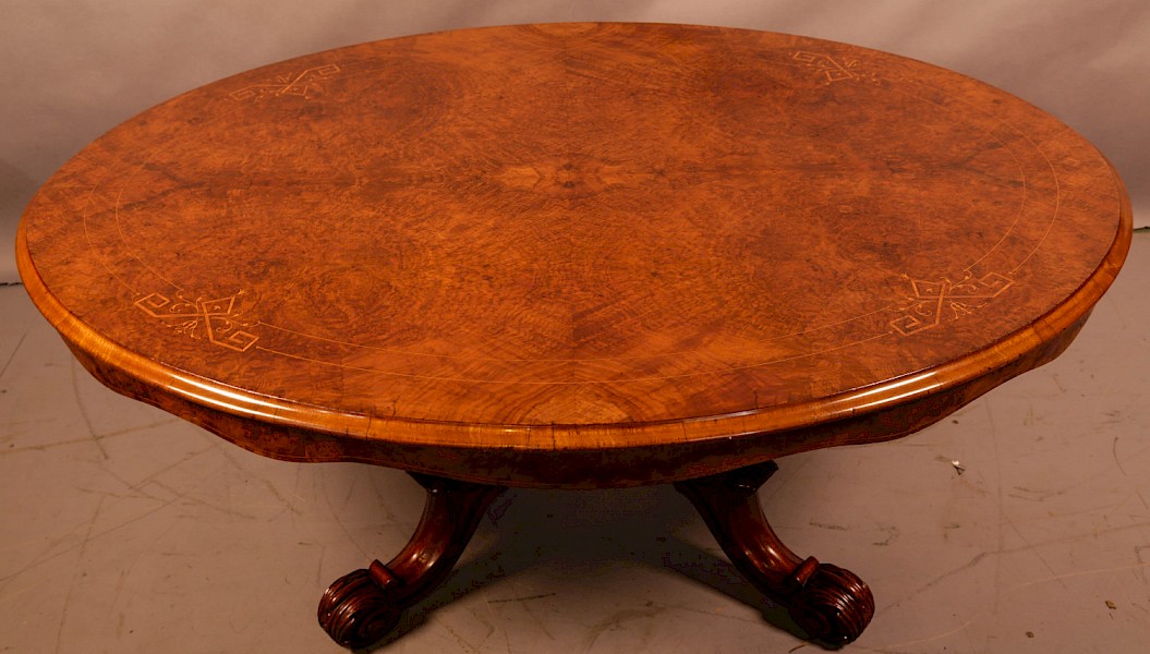 A Victorian Burr Walnut Coffee Table