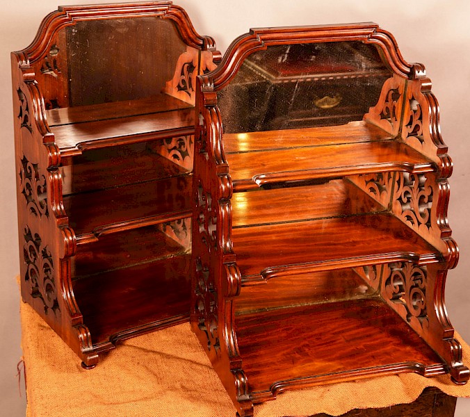 A Matching Pair of Mahogany Miniature Stands