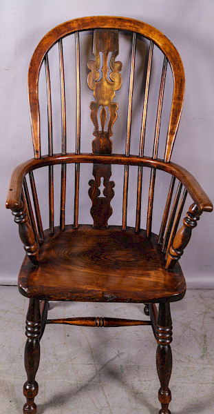 A high Back Windsor Chair in Ash and Elm