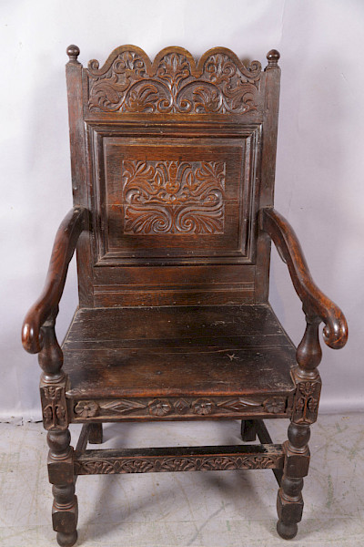 A 17th century Wainscott Chair in Oak
