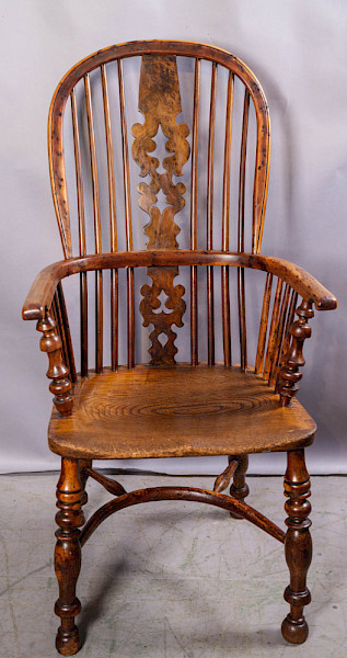 A Super Yew wood High Back Windsor Chair by Allsop