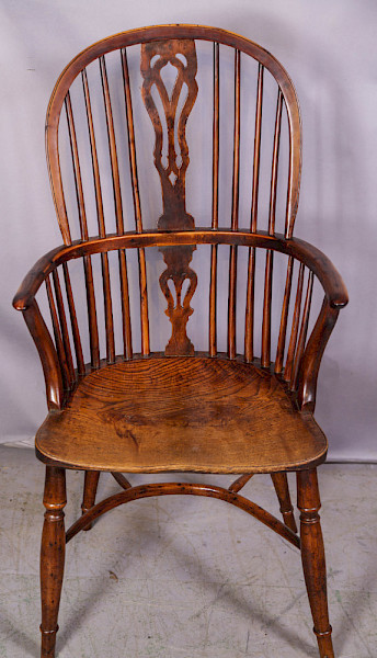 A Yew wood Windsor Chair William Wheatland
