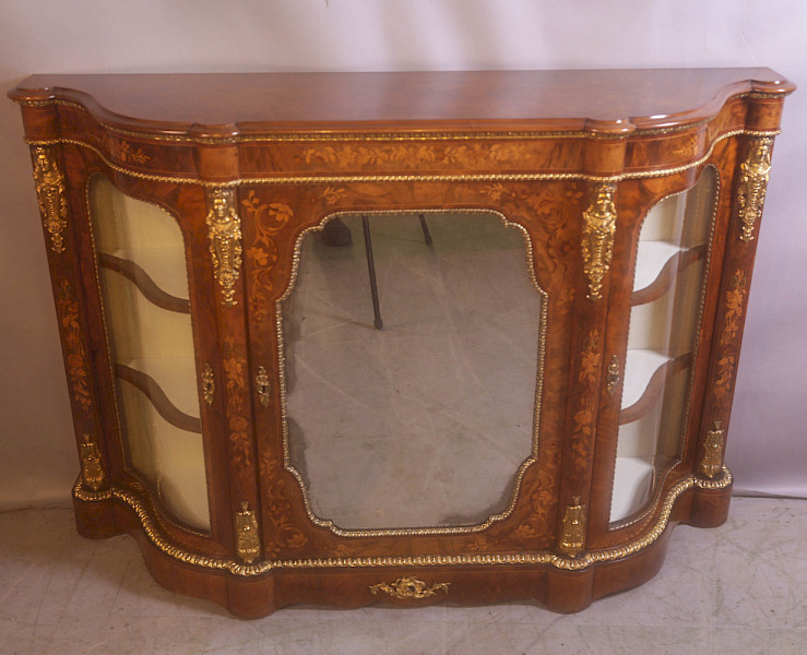 A Superb victorian burr Walnut Credenza