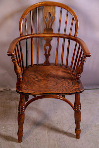 A Good Ash and Elm Windsor chair Fred Walker Rockley
