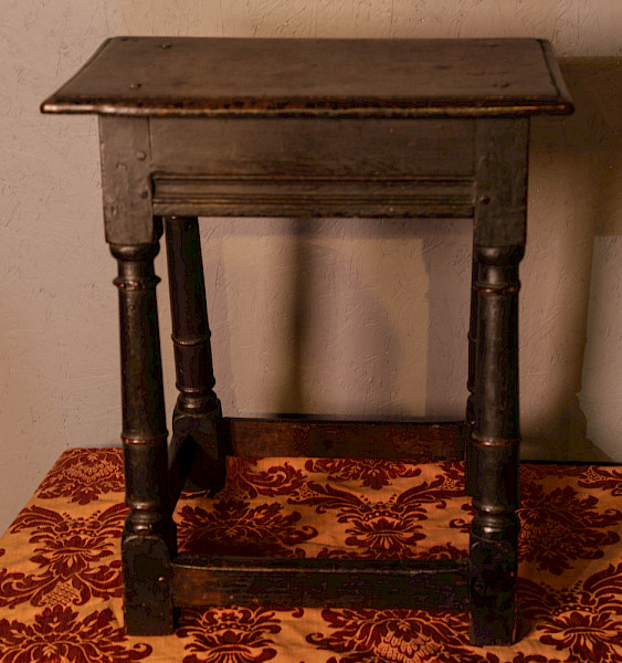A Good untouched Oak Joint Stool  C 1640