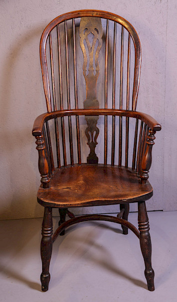 An Ash and Elm High Back Windsor chair