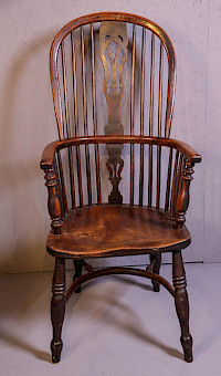 An Ash and Elm High Back Windsor chair