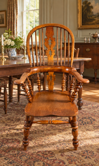 A Victorian broad arm Windsor chair c 1850