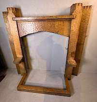 Super rare oak fire surround very possibly by mouseman